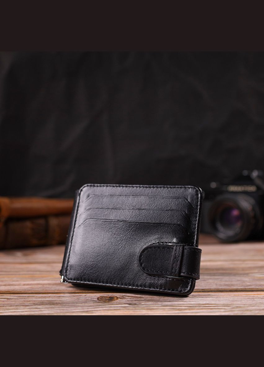 Классический надежный зажим для денег из натуральной гладкой кожи 21939 Canpellini (329198251)