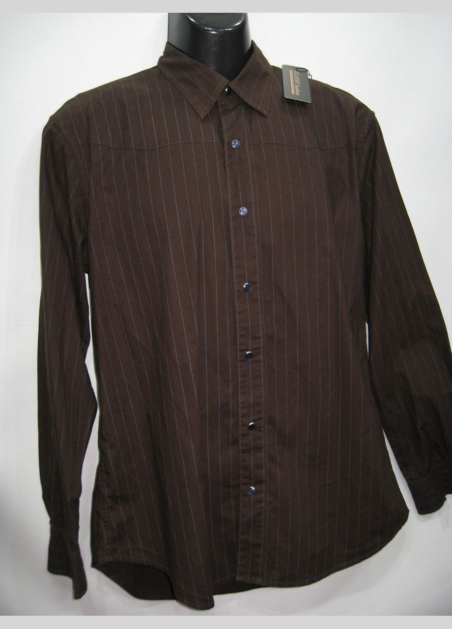 Коричневая кэжуал рубашка No Brand