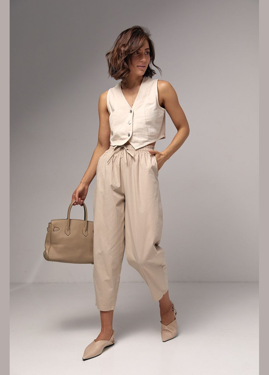 Женские штаны-бананы с карманами Liton (297373642)