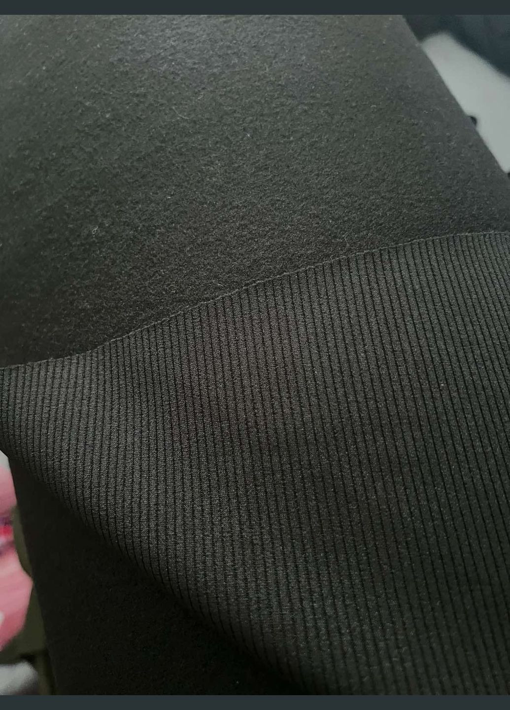 Черные демисезонные лосины женские теплые рубчик на меху черные GorLin