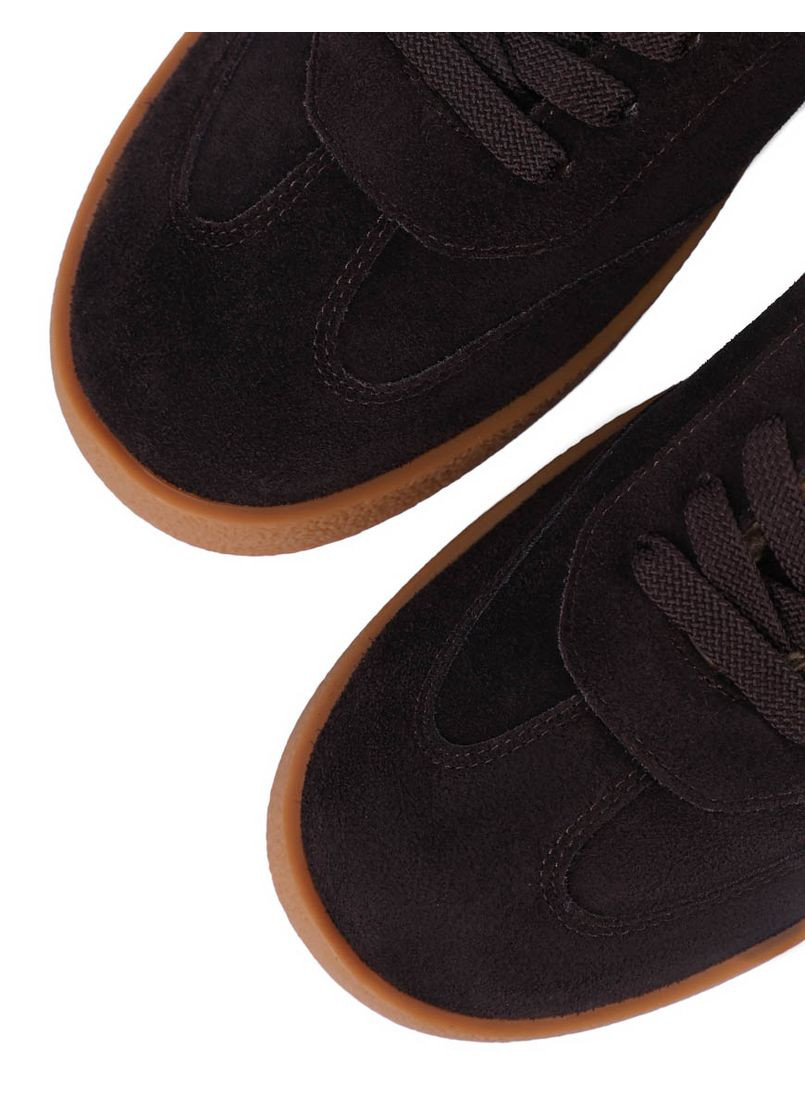 Коричневі жіночі кеди 233a0-09-1 коричневий велюр MIRATON