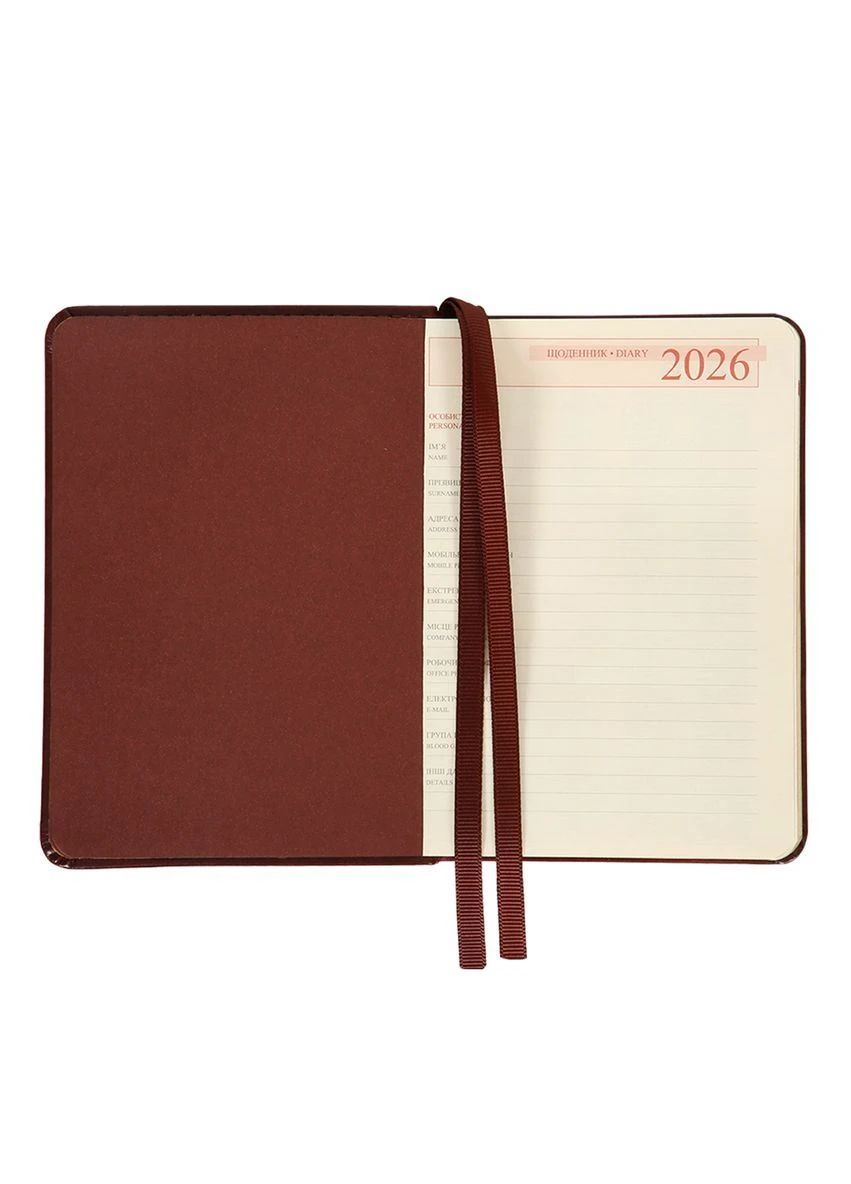 Ежедневник А6 2026 Aldento 352 с Коричневый (252674) Leo Planner (362587954)