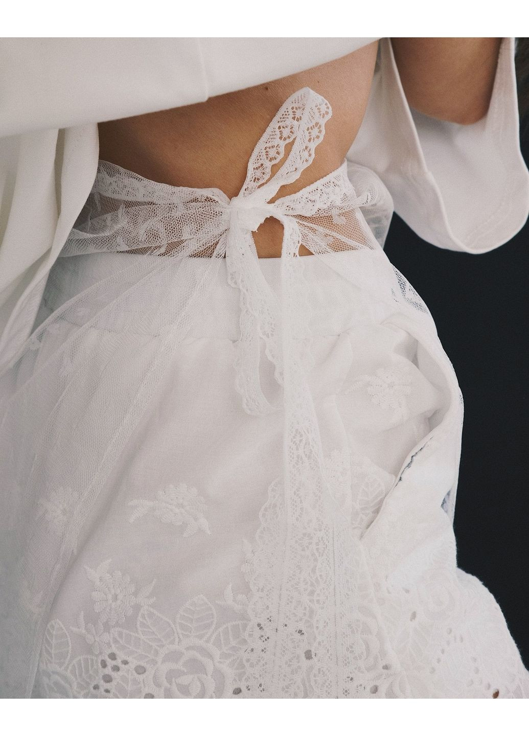 Фартушок-оверскерт (Mesh Lace Apron) / Сердечко TATON (363052464)