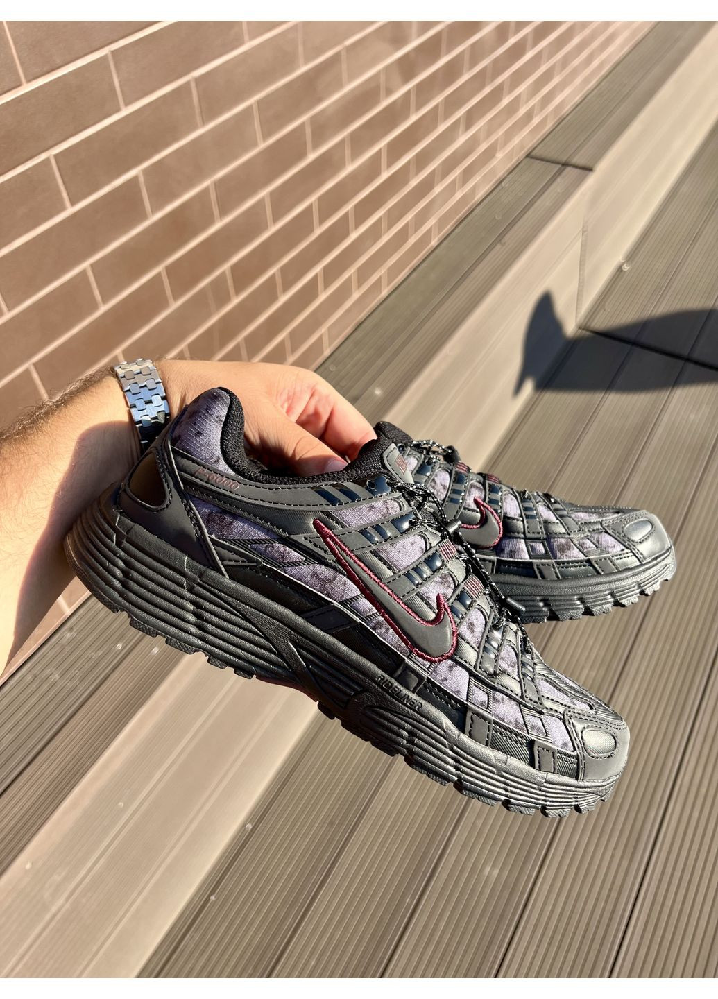 КРОССОВКИ ЖЕНСКИЕ NIKE P6000 BLACK RED НАЙК П-6000 No Brand чёрные демисезоны (368887717)