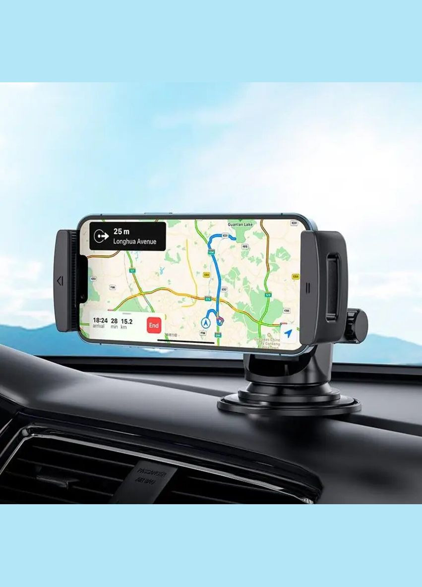 Тримач для мобільного CA120 Prospering center console car holder for tablets Black Hoco (300685944)