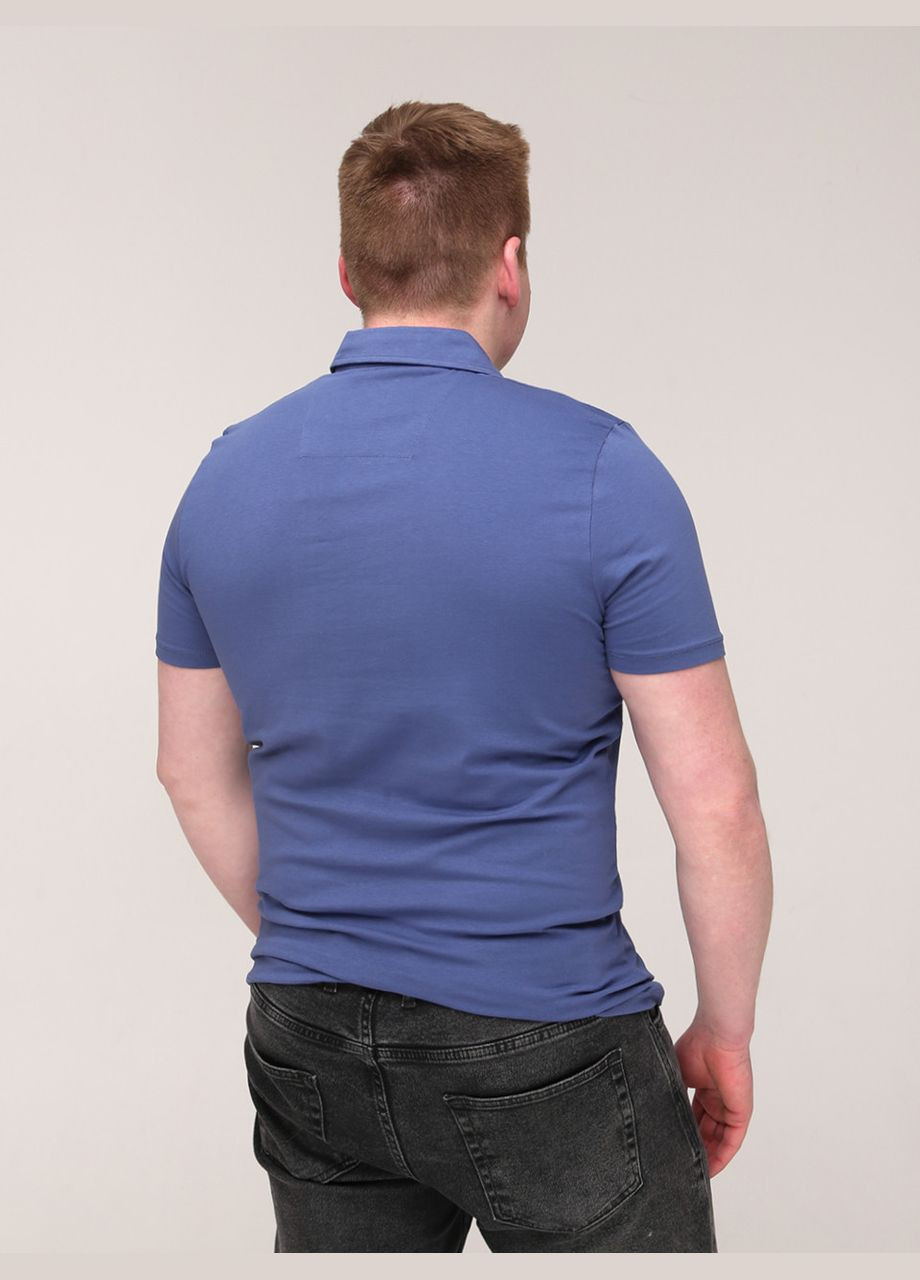 Поло чоловіче світло-синє однотонне з коміром Bagarda Пряма (292785500)