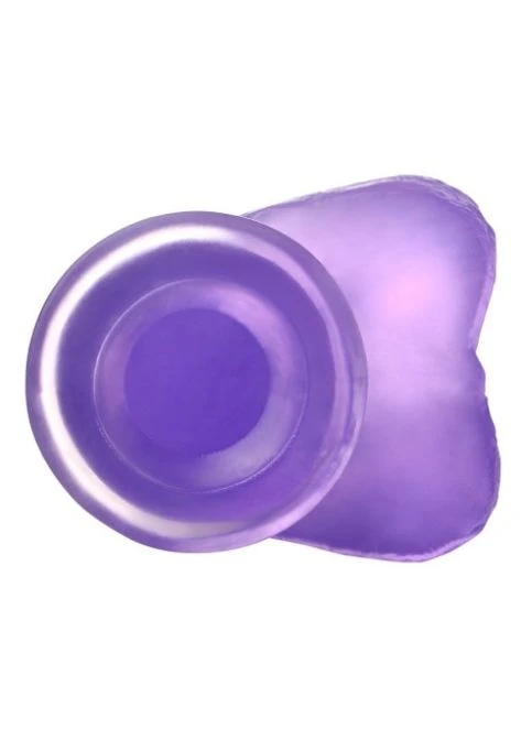Фаллоимитатор с мошонкой - Jelly Studs Crystal Dildo Medium 7" Purple Lovetoy (361151859)