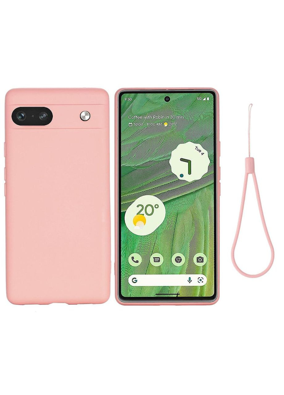 Силіконовий чохол для Google Pixel 7A Рожевий мікрофібра soft touch Silicone Case (322506848)