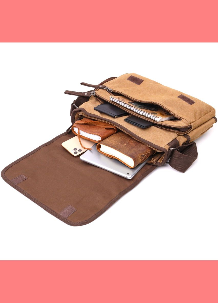 Сумка мужская через плечо для ноутбука 13" 22201 Коричневая Vintage (302007759)