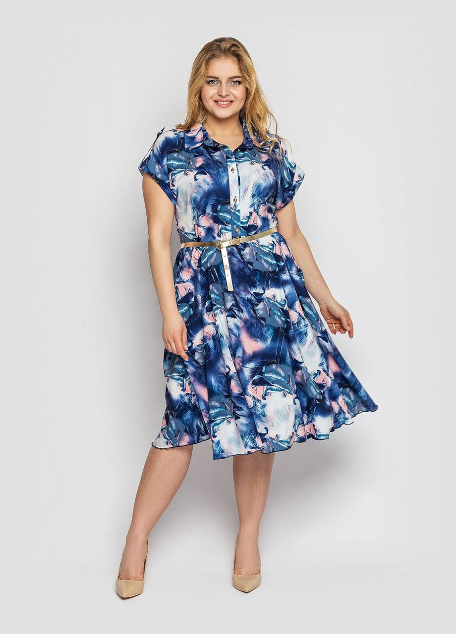 Комбінована повсякденний сукня альмира різні кольори іней 0279 Vlavi