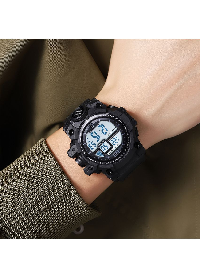 Часы 2245 Black-White электронные для мужчин спортивные с будильником и секундомером ProDobro (367265998)