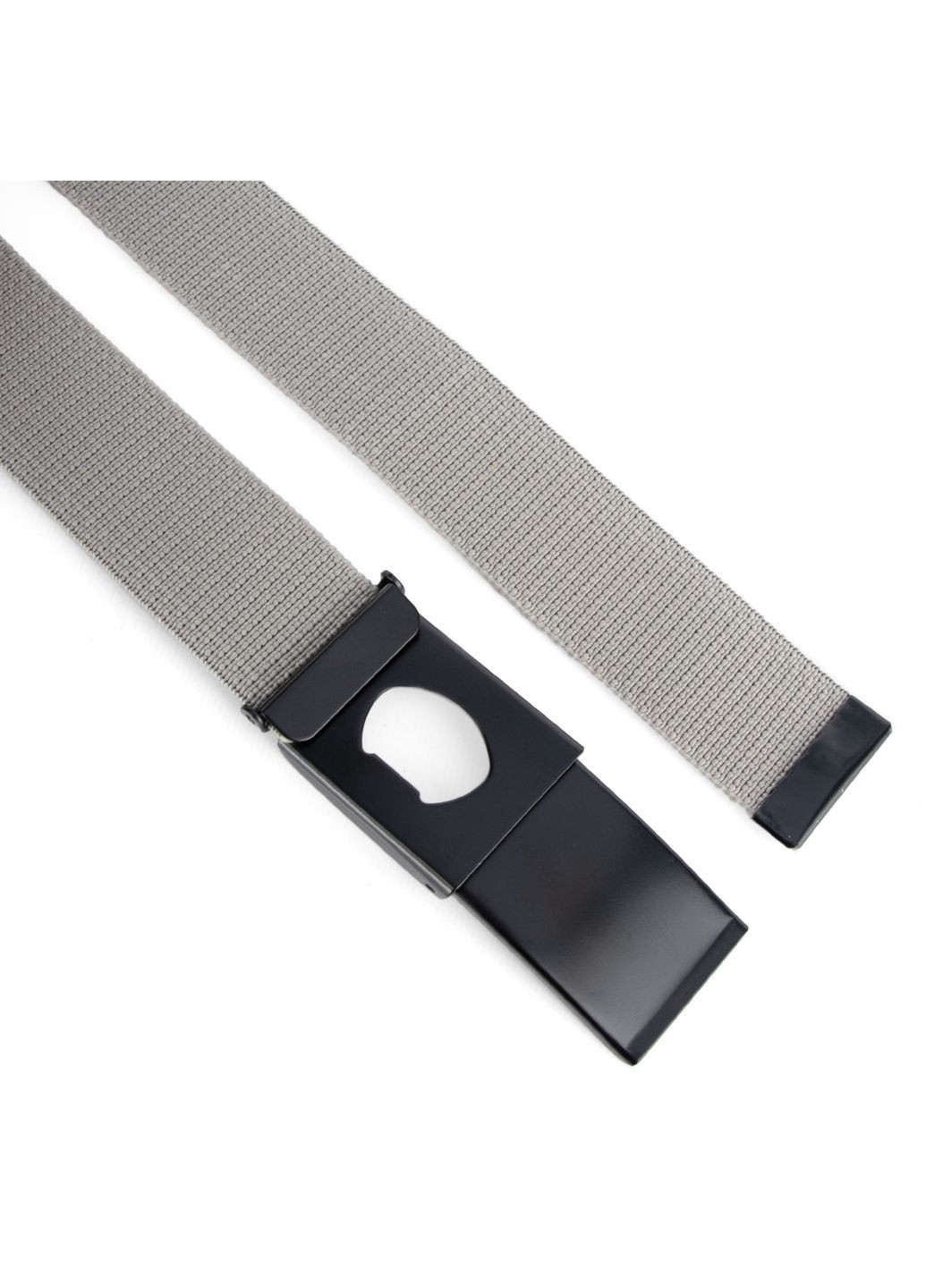 Ремень-резинка мужской на зажиме PS-40023 (115 см) светло-серый плетеный Puos (344562092)