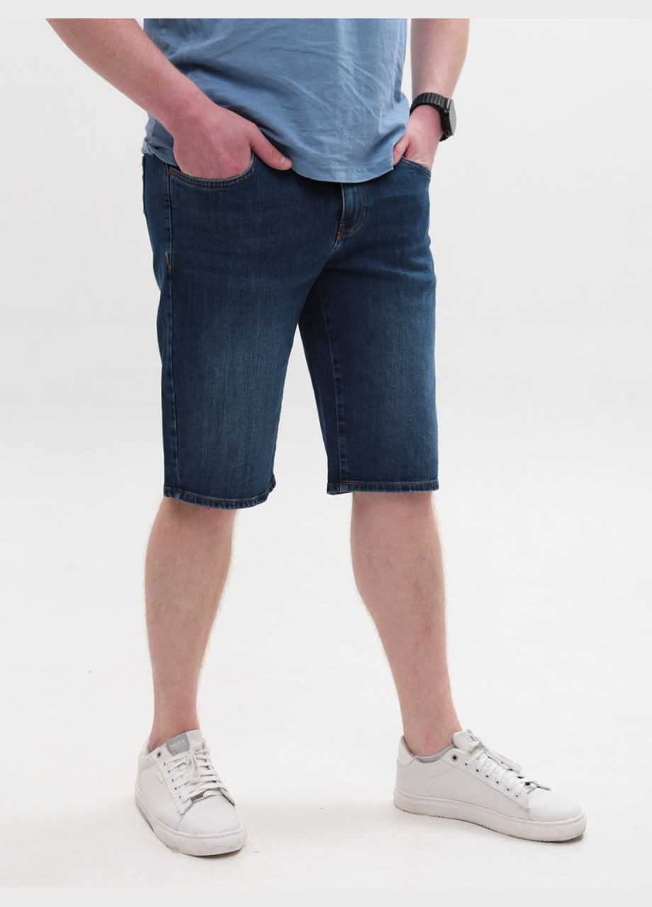 Мужские шорты темно-синие джинсовые прямые FRANCO BENUSSI Пряма (338538140)