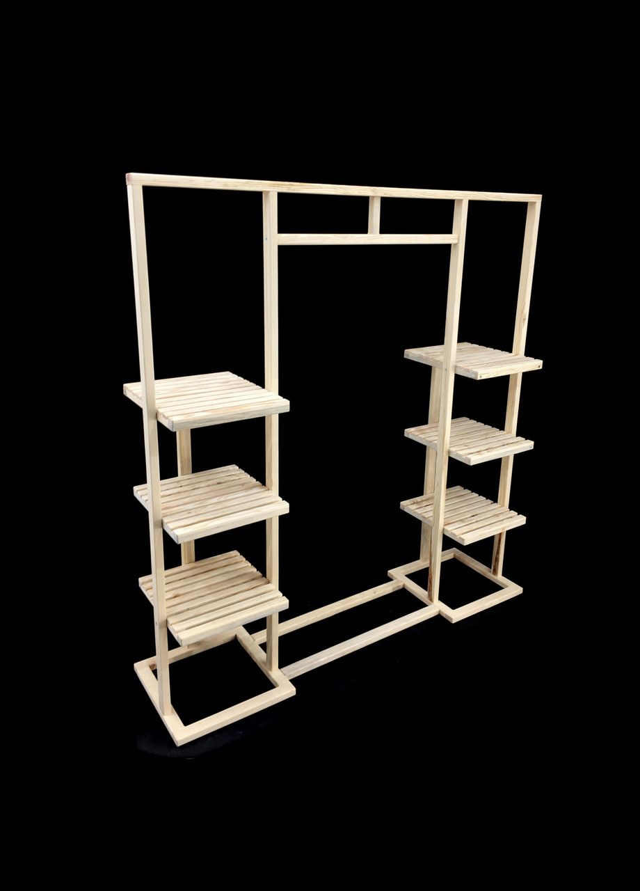 Стійка вішалка для одягу з дерева Каварна 160 бланже (СВГ-161001) No Brand (328080669)