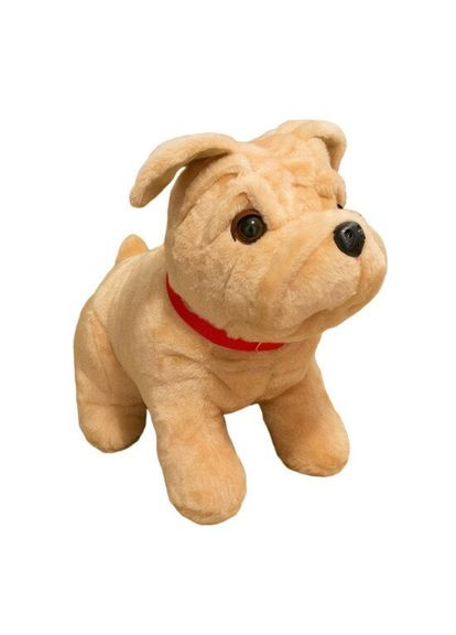 Мягкая игрушка Zolushka собака бульдог сидящий маленький 38см (ZL012) Попелюшка (365546735)