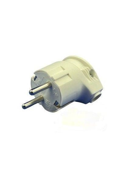 Вилка кутова 3п 10A біла G30103 GiSelt (336905917)