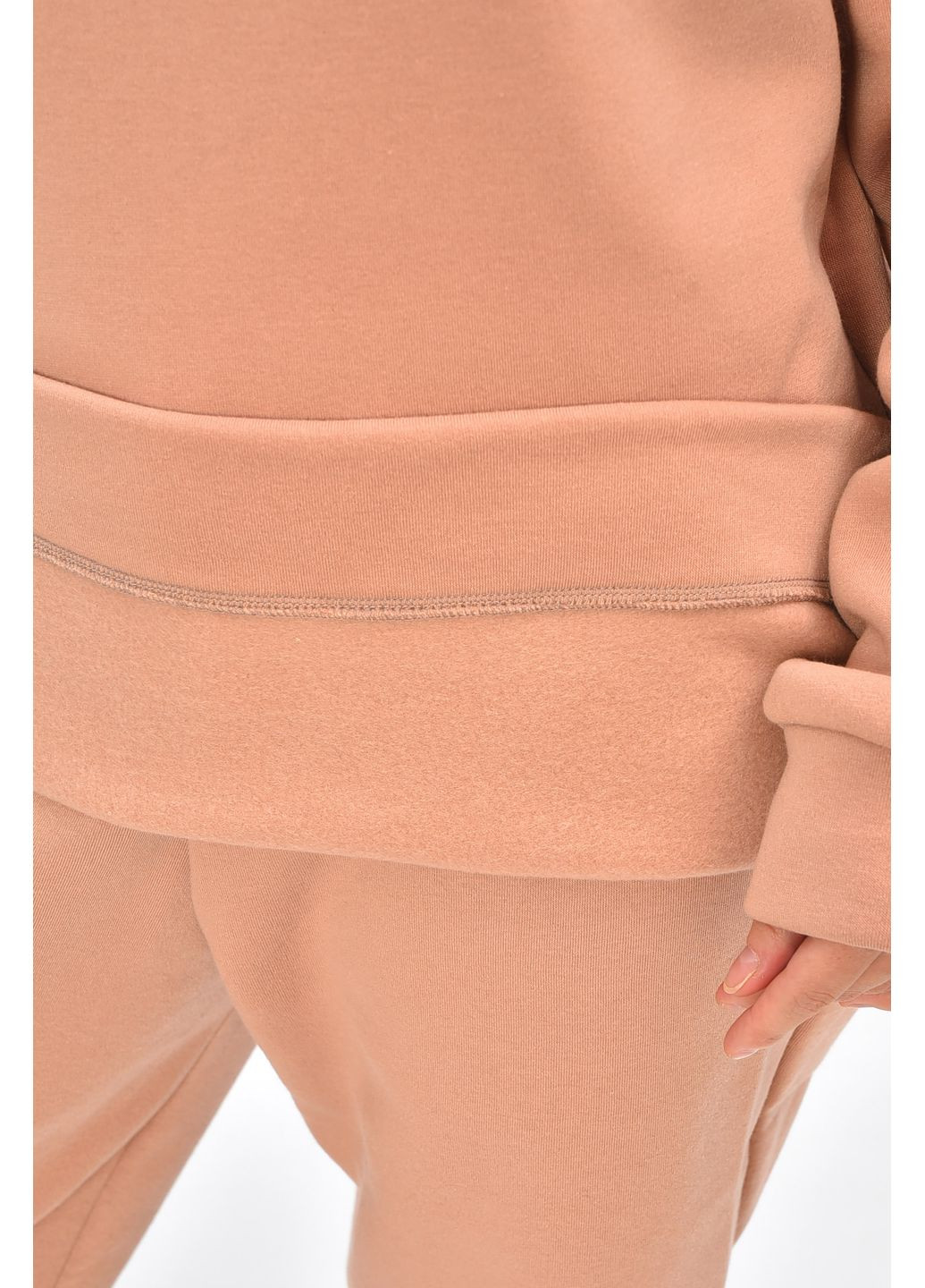 Спортивный костюм женский на флисе бежевого цвета Let's Shop (352477162)