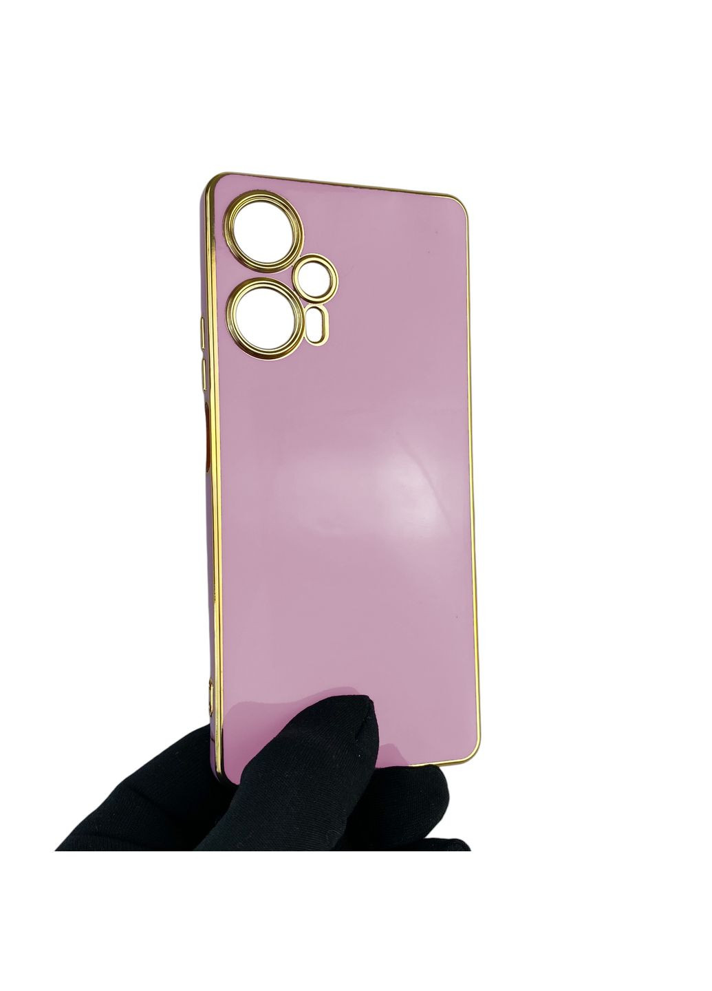 Чохол для Redmi Note 12 Turbo із захистом камери із золотою окантовкою на сяомі редмі нот 12 турбо чорничний gs1 Xiaomi (366233524)