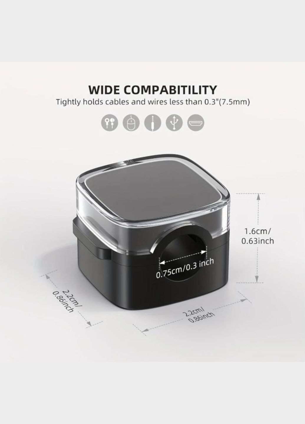 Фиксатор кабеля магнитный органайзер клипса держатель для провода самоклеящийся 6 шт Разноцветный Velcro (340276156)