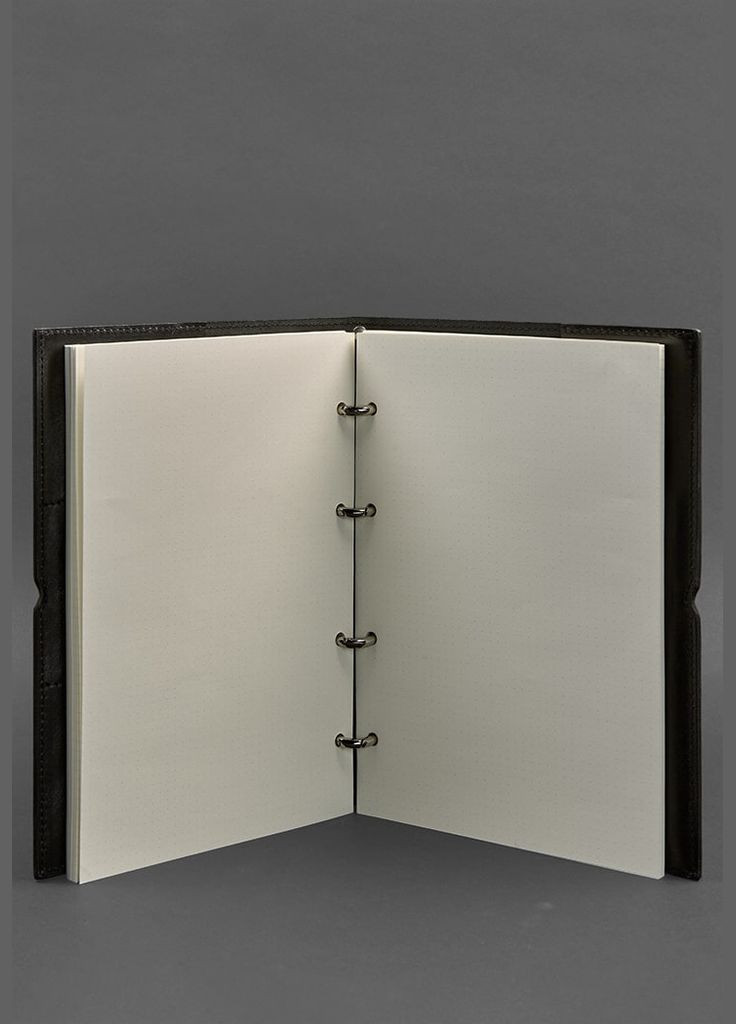 Кожаный блокнот А4 на кольцах (софт-бук) 9.0 в мягкой обложке черный глянец (A-027479) BlankNote (328961543)