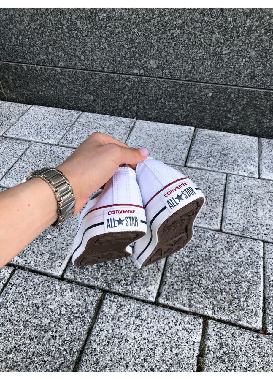 КЕДИ ЖІНОЧІ CONVERSE LOW WHITE КОНВЕРС No Brand білі демісезони (369391782)