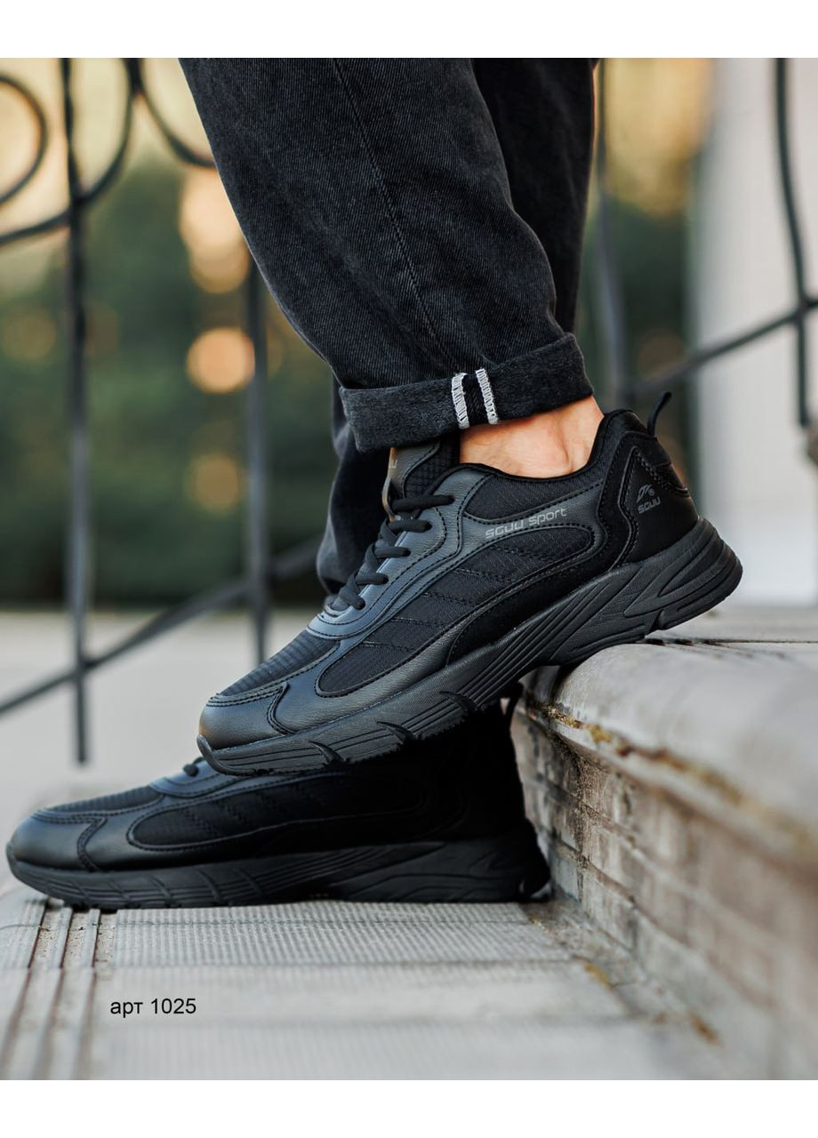 Черные демисезонные мужские кроссовки No Brand