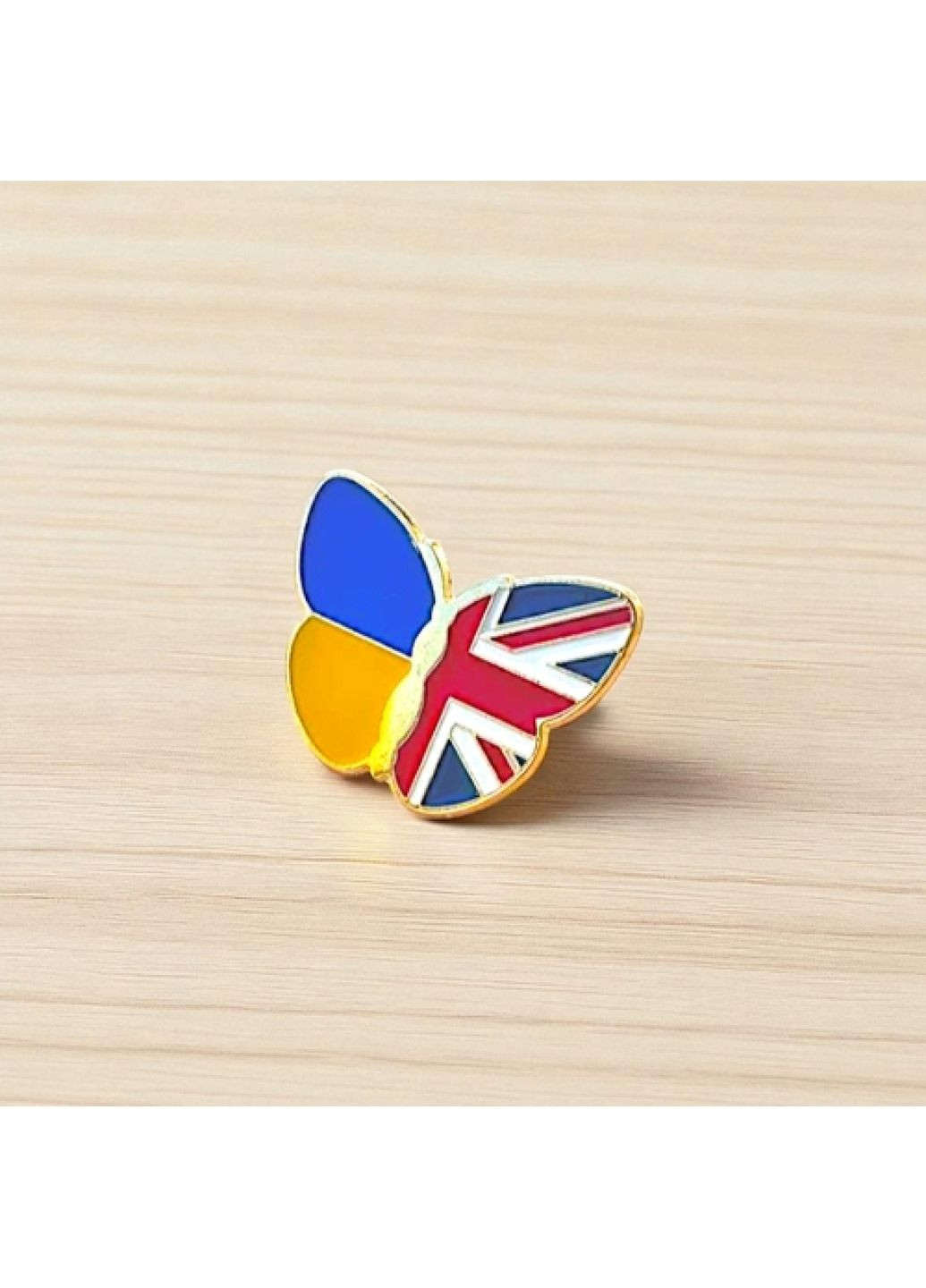 Флаги Украины/Великобритании значок бабочки. Dobroznak (365246829)