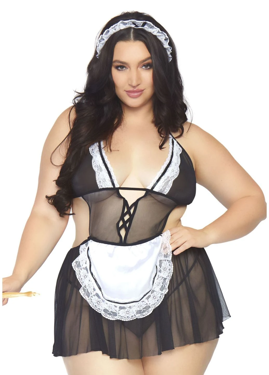 Костюм покоївки Fantasy French Maid, сукня, трусики, пов’язка Leg Avenue (282964962)