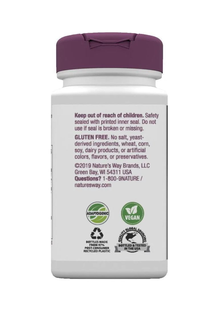 Гриб рейши лечебный Reishi стандартизированный 376 мг 100 капсул Nature's Way (361116800)