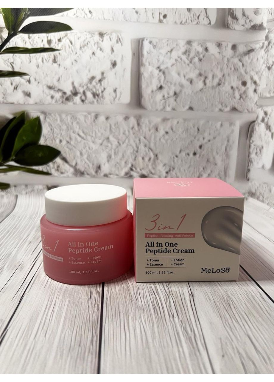 No Brand Крем для лица Meloso 3in1 all in one peptide cream с пептидами 100мл — Крем, (362458309)