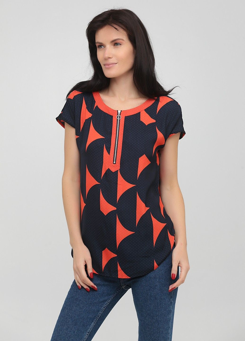 Тёмно-синяя блуза No Brand