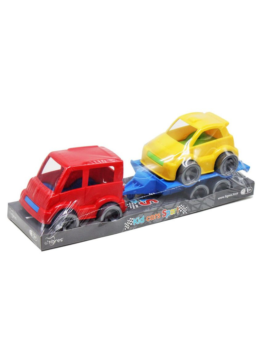 Набір авто "Kid cars Sport" (автобус червоний + машинка жовта) Tigres (294726578)