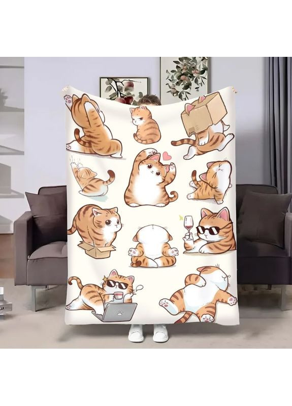 Плед 3D Котики муркотики 17962 135х160 см FlexDress (368762493)