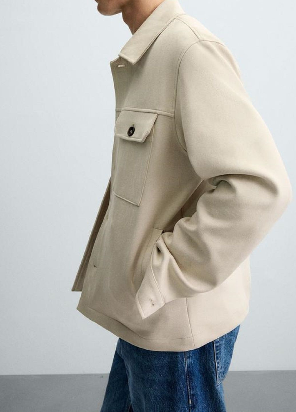 Песочная демисезонная куртка Zara