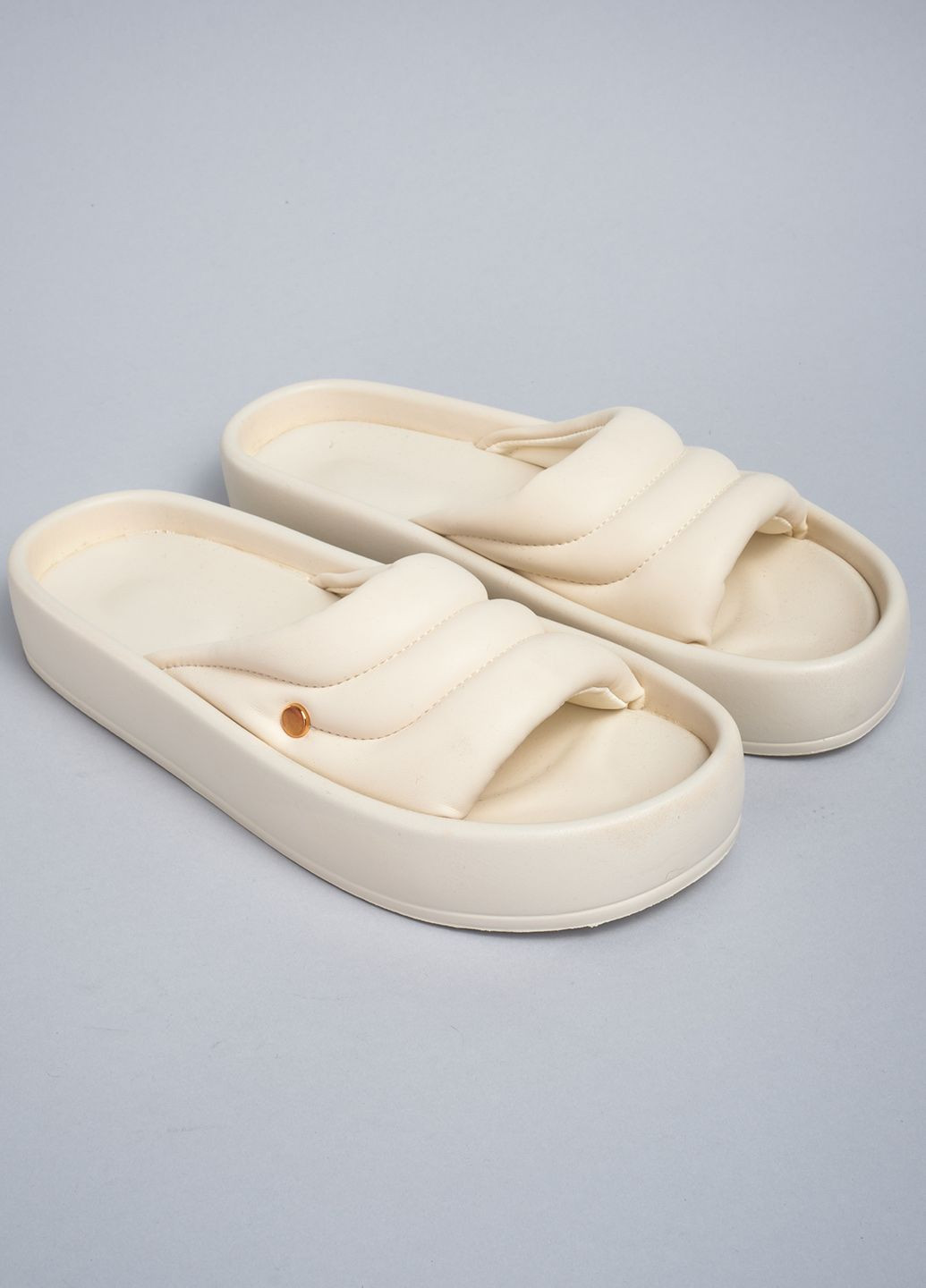 Бежевые шлепанцы женские 0105-3 бежевые 343252 Power