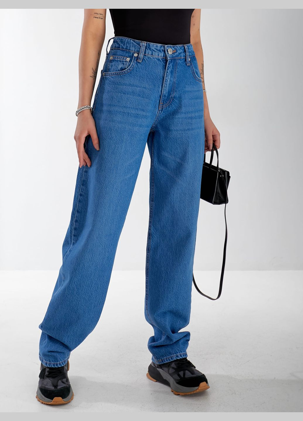 Джинсы Jim Baggy женские светло-синего цвета 33059 Fashion - (331605879)