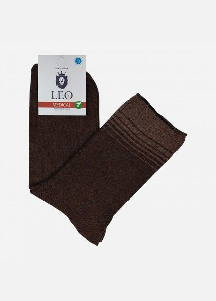 Носки Lycra Медицина Полоска коттон 44-46 Черные Лео (276256625)