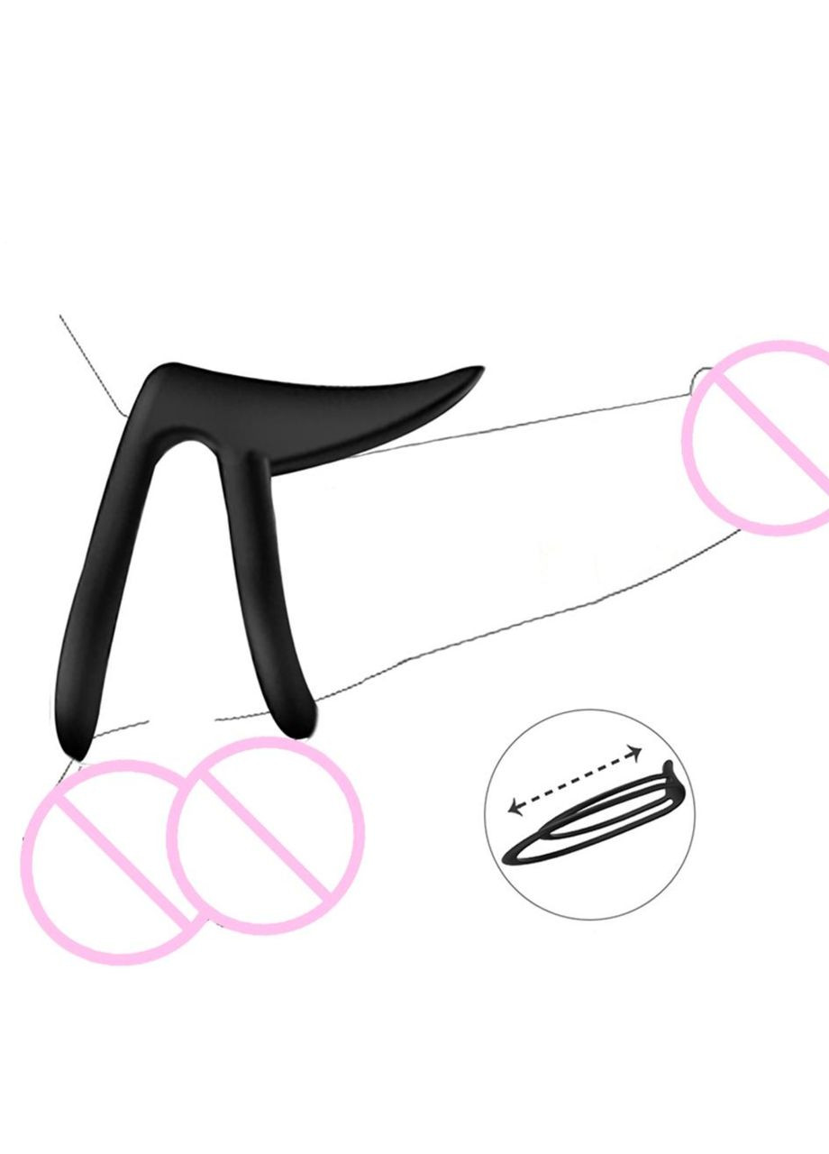 Подвійне кільце для пеніса "Jervy Black" Passion Labs No Brand (301993946)