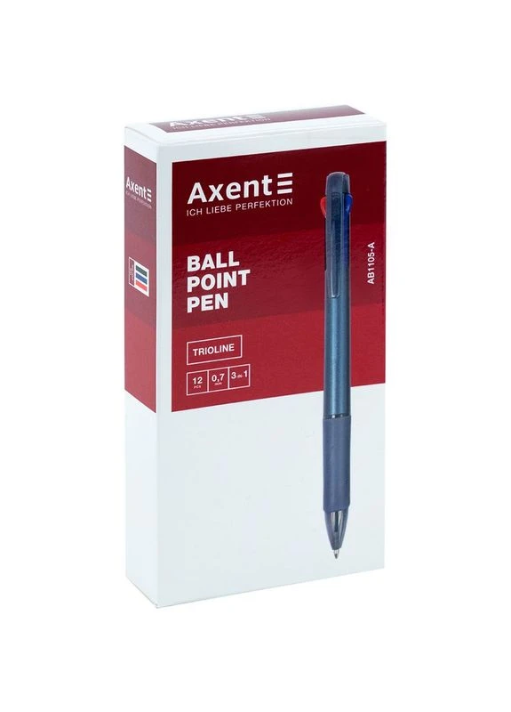 Автоматическая шариковая ручка 3 цвета Axent (395003450)