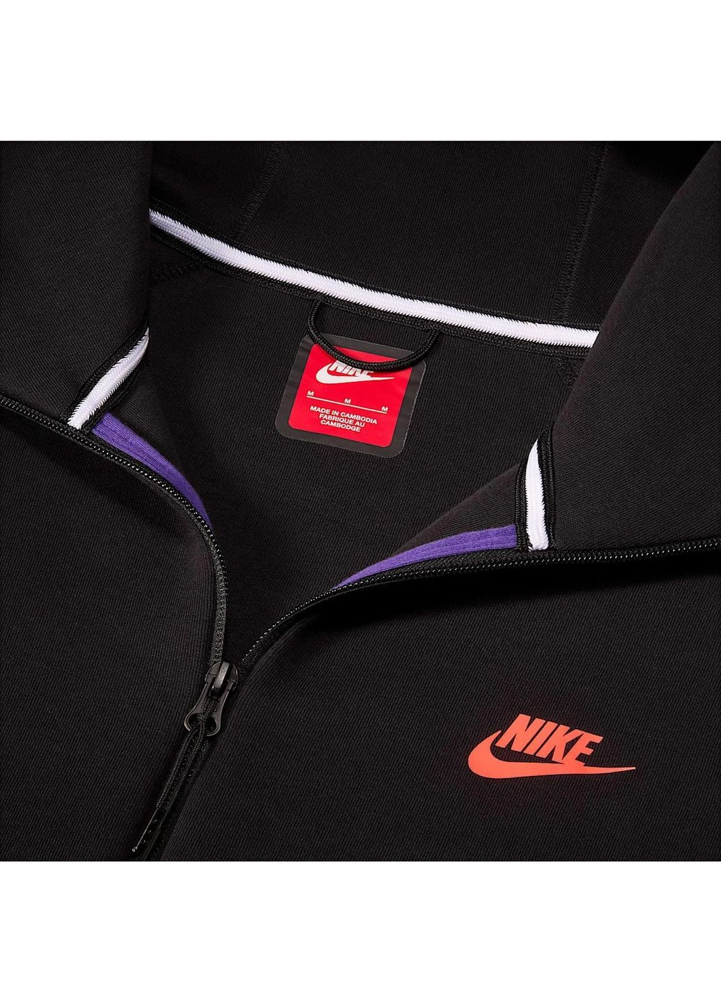 Толстовка чоловіча Tech Fleece Black/Violet Nike (364839018)