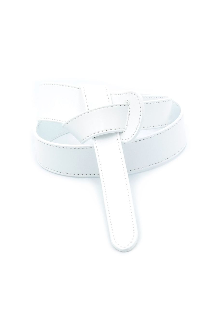 Женский кожаный ремень 4,5х120 см Белый Weatro (302316940)