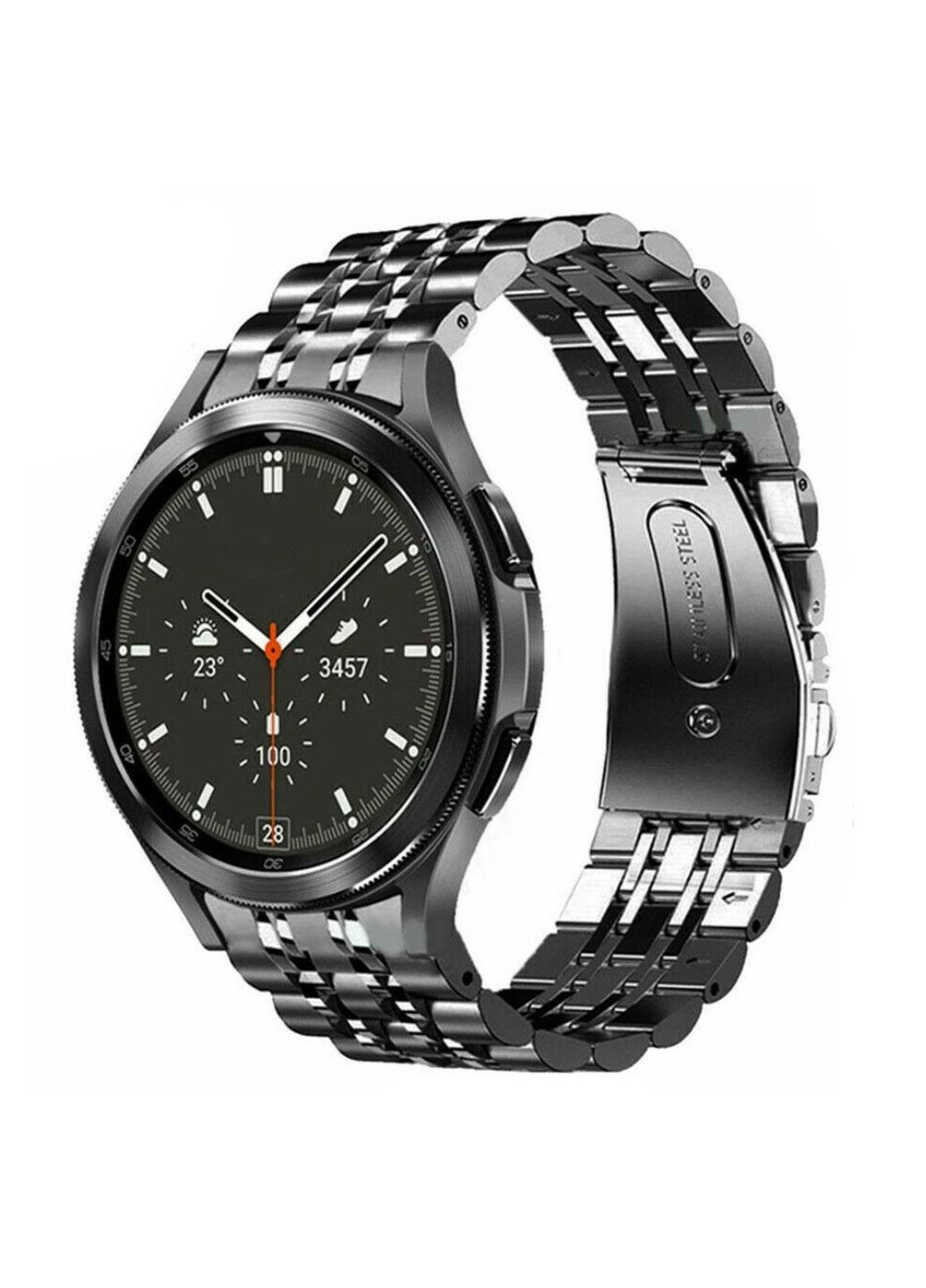 Металлический ремешок Steel Link для часов Samsung Galaxy Watch 4 Classic 42mm SM-R880 - Black Primolux (262296713)