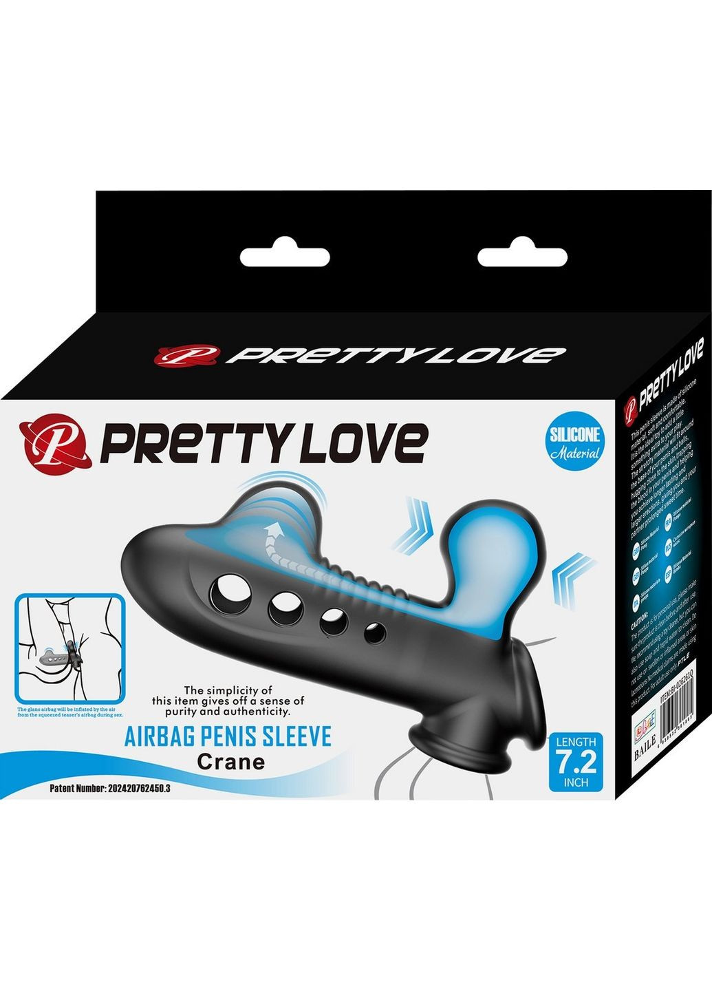 Стимулирующая насадка на пенис Crane с воздушным воротником Pretty Love (361670432)