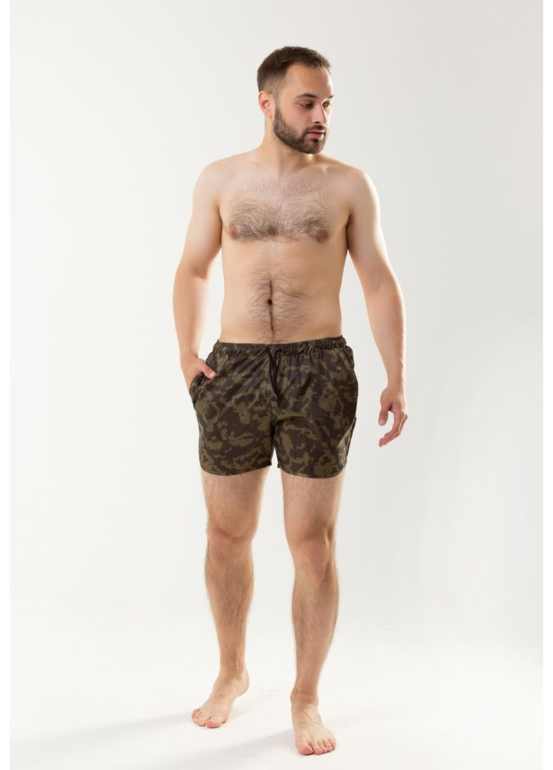 Мужские зеленые пляжные мужские пляжные шорты, быстросохнущие, камуфляжные, летние, спортивные, легкие для купания и просто отдыха Intruder