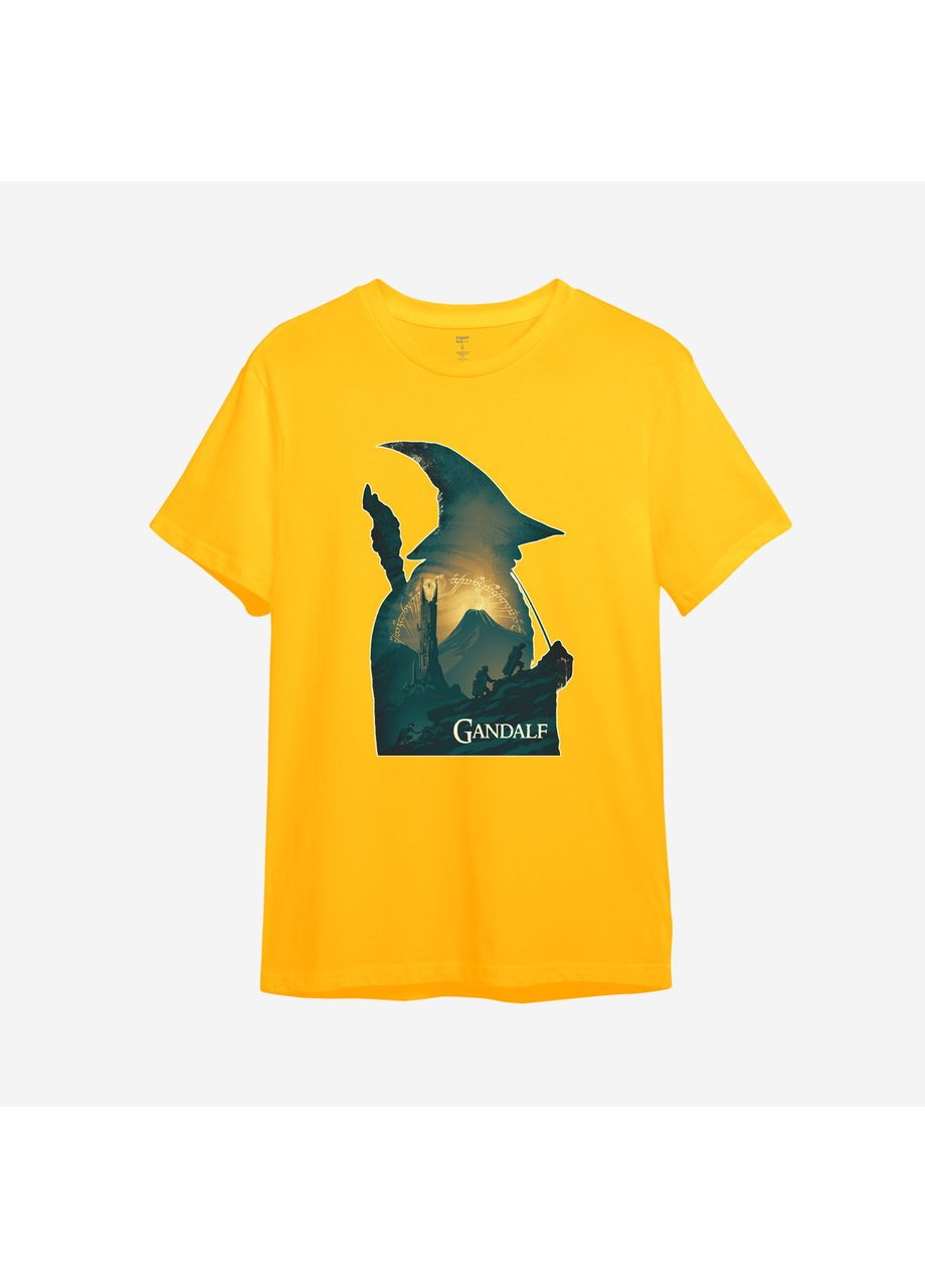 Оранжевая демисезонная детская футболка с принтом "gandalf art". властелин колец (10145567494) ТiШОТКА