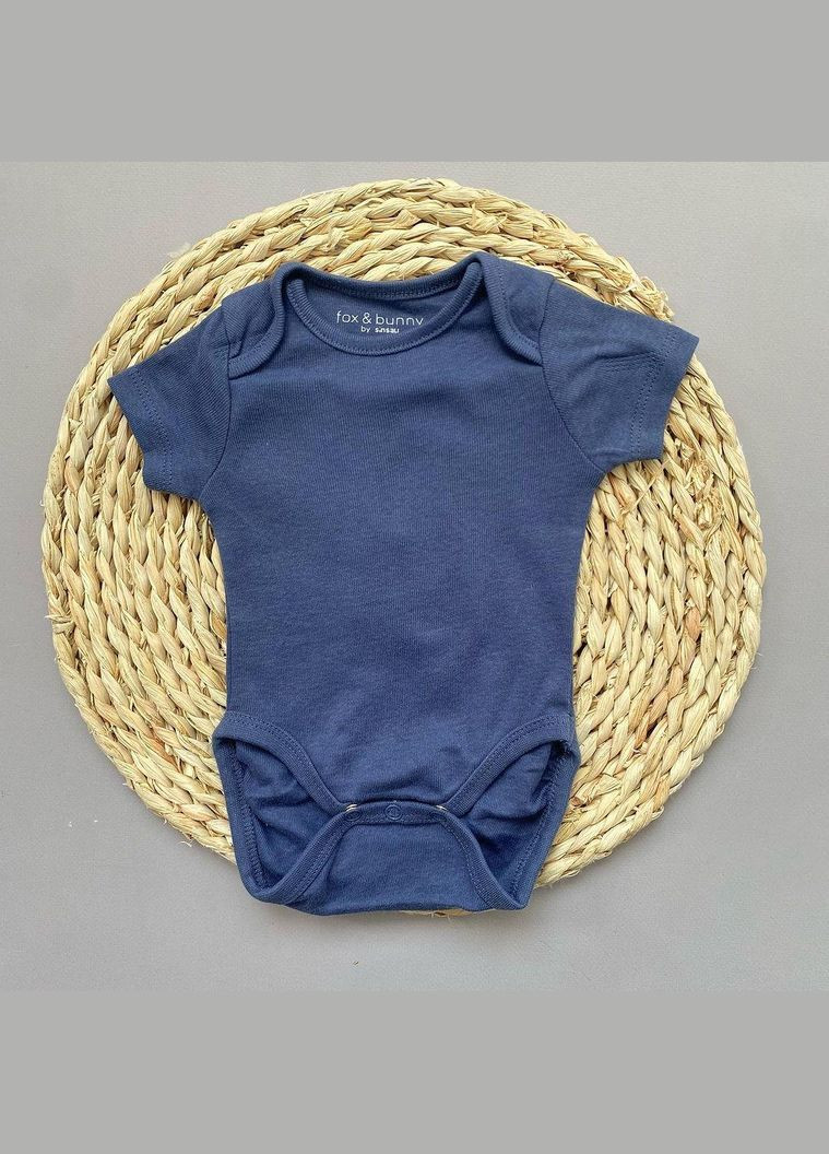 Боди однотонный короткий рукав 56 см синий Sinsay (322421803)