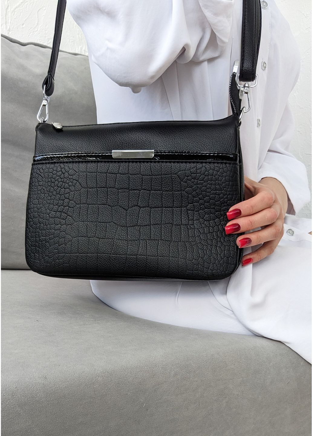 Комплектная женская сумка с тиснением под кроко INNOE Сумка (361072852)