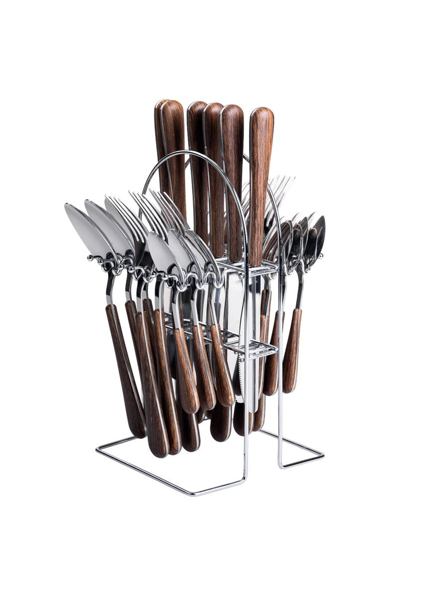 Набір столових приборів 24 предмети на 6 персон, срібло Yiwu (324234898)