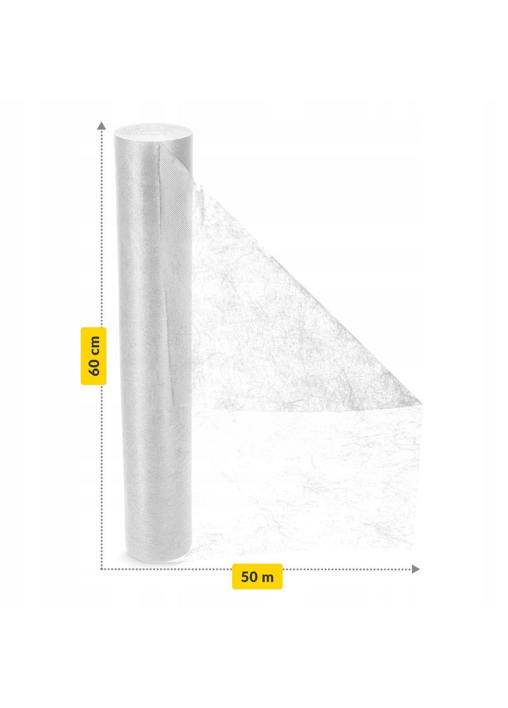 Простирадло одноразове 50 м x 60 см в рулоні 14 г/м² White () 4FIZJO P-5905973406789 (361894228)