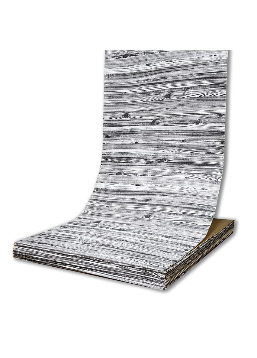 Самоклеющаяся декоративная 3D панель под дерево цвета зебры в рулоне 2800х700х3мм 3D Loft (300579150)